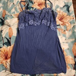 Purple Spaghetti Strapped Shirt